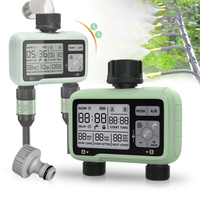 BSP/NPT 2-Way Smart Control Watering Timer 2-Zone Programmable Timing Controller for Garden Hose Automatic Irrigation Sprinkler