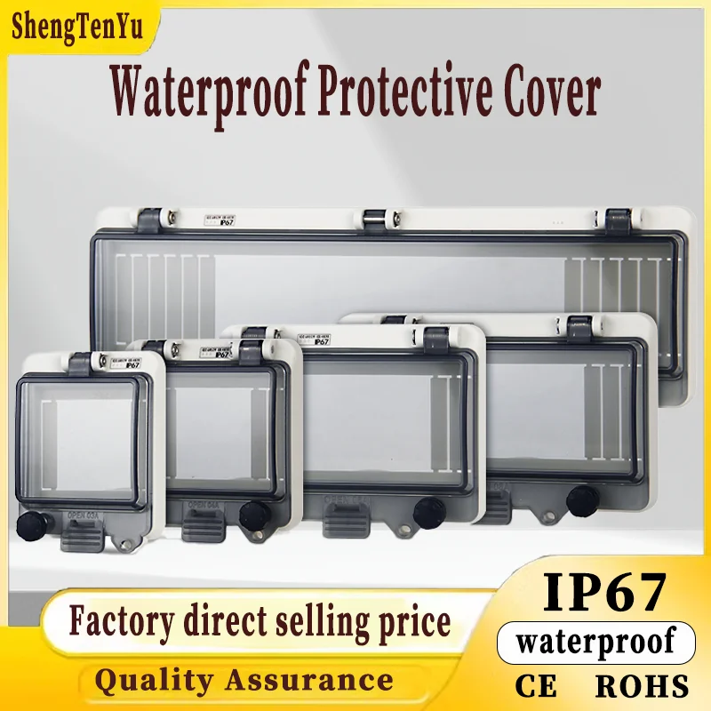 IP67 Waterproof Transparent Protective Window Cover 2-18 Ways Electric Distribution Box Circuit Breaker Switch Protection Panel