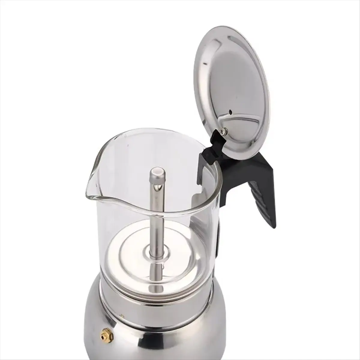 RANA 300ml Espresso Maker, Stainless Steel Moka Pot, Compatible with for Induction & GasStovetops, Protable & Easy to Clean