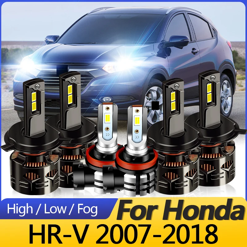 2PCS H4 H11 Canbus LED Headlight Light Hi/Low Beams Fog Bulbs White car light For Honda HR-V 2007-2018 30000LM 12V Plug&Play