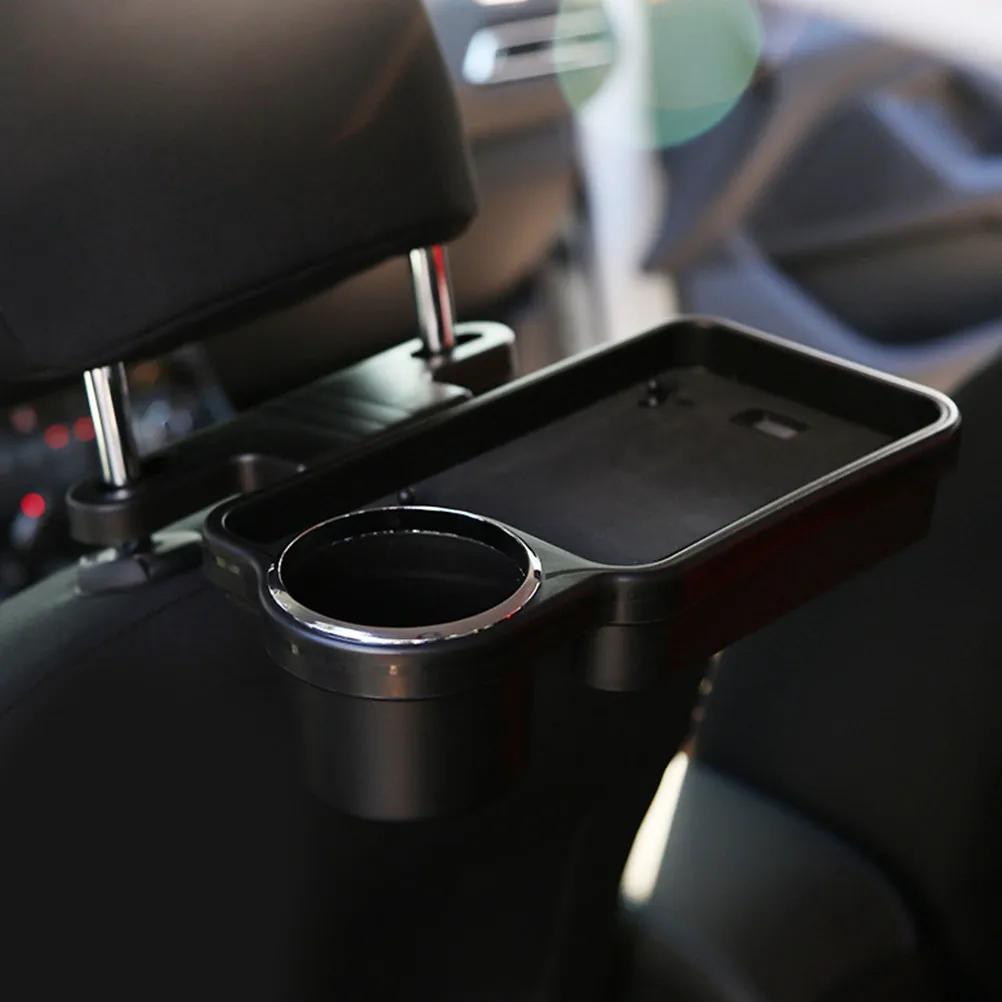 Car Snack Storage Bag 500Ml Bottle Holder For Rear Back Seat Travel Organizer Foldable Car Food Tray Cup Drink Holder Auto