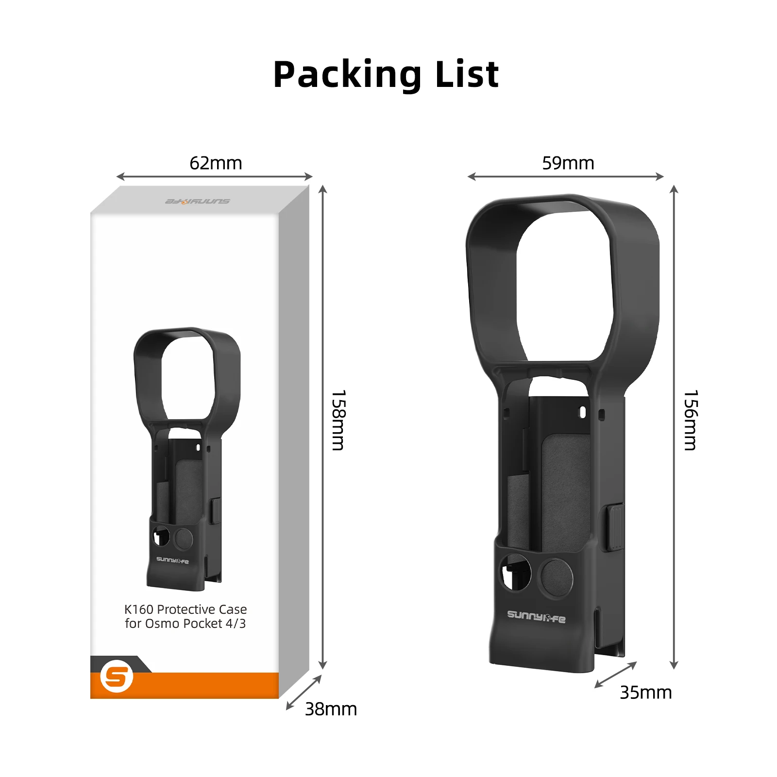 New For DJI Osmo Pocket 4/3 Snap-on Protective Case with Light-Blocking and Shock-Absorbing Features