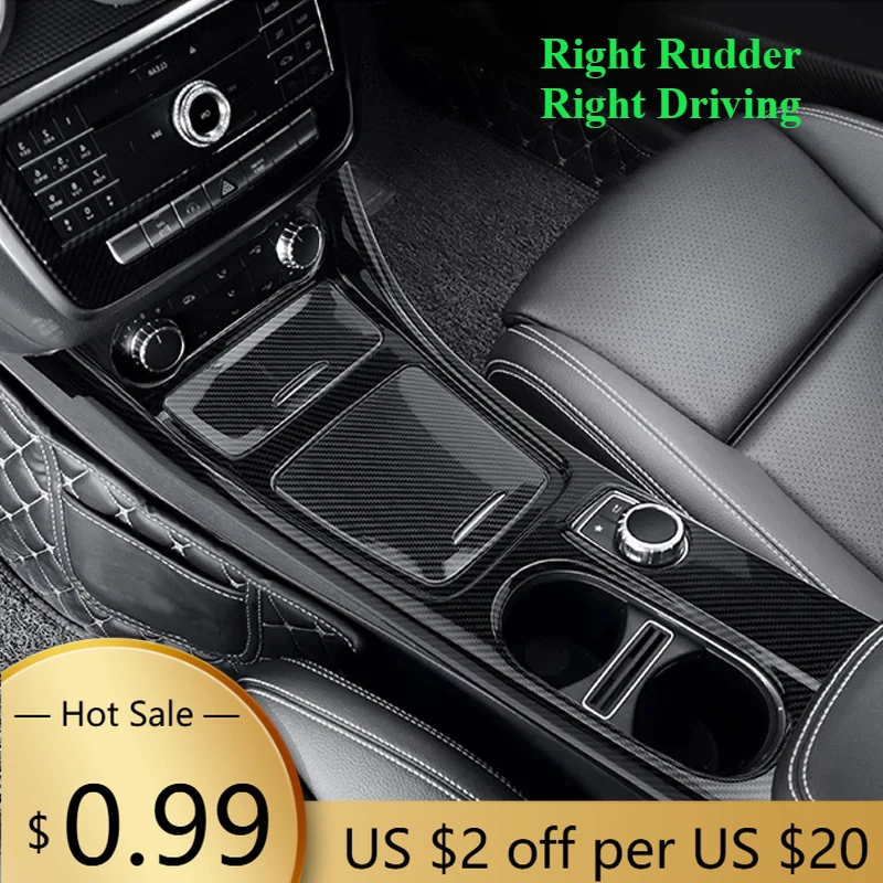 

Steering Covers Right-hand drive center console shift cup holder decorative cover decoration for Mercedes-Benz A-Class W176 CL