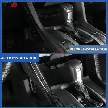 2017-2022년형 혼다 시빅 타입 R FK8용 리얼 카본 파이버 기어 변속 측면 패널 커버 트림 자동차 인테리어 액세서리 6 best sales 타입 r fk8 - №2