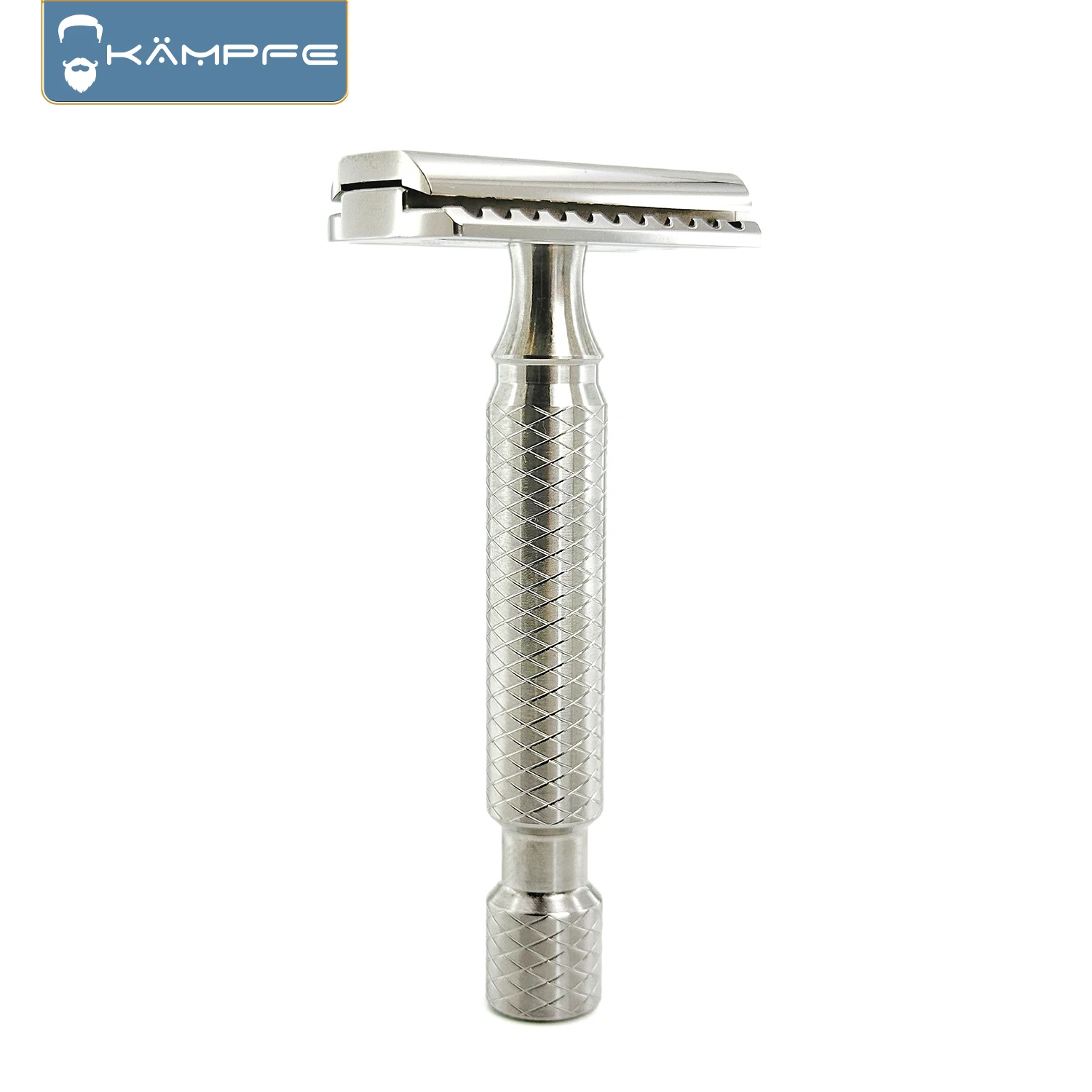 

KAMPFE Titanium Alloy Handle Safety Razor CNC Carved Double-Edged Travel-Friendly Face Shaver Men Reusable Grooming Gift Set