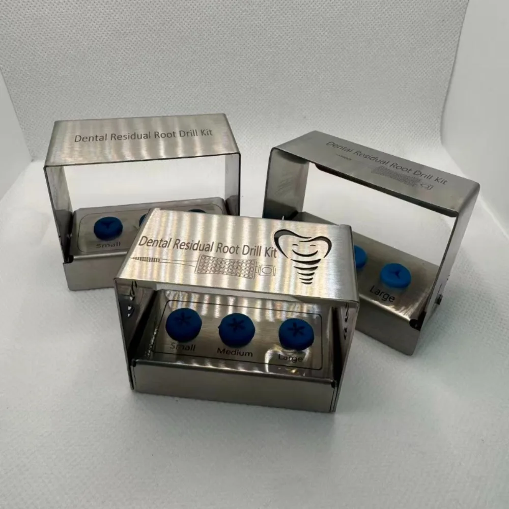 Stainless Steel 3-Hole Residual Root Drill Stand Dental Instrument Organizer for Dental Clinic