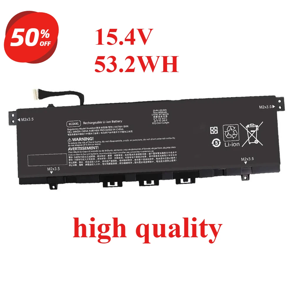 New KC04XL 3450mAh Laptop Batteries for HP HP ENVYX360 13-ag0007AU/047AU Ah1002TX KC04XL Compatible 15.4V 53.2WH Batteries