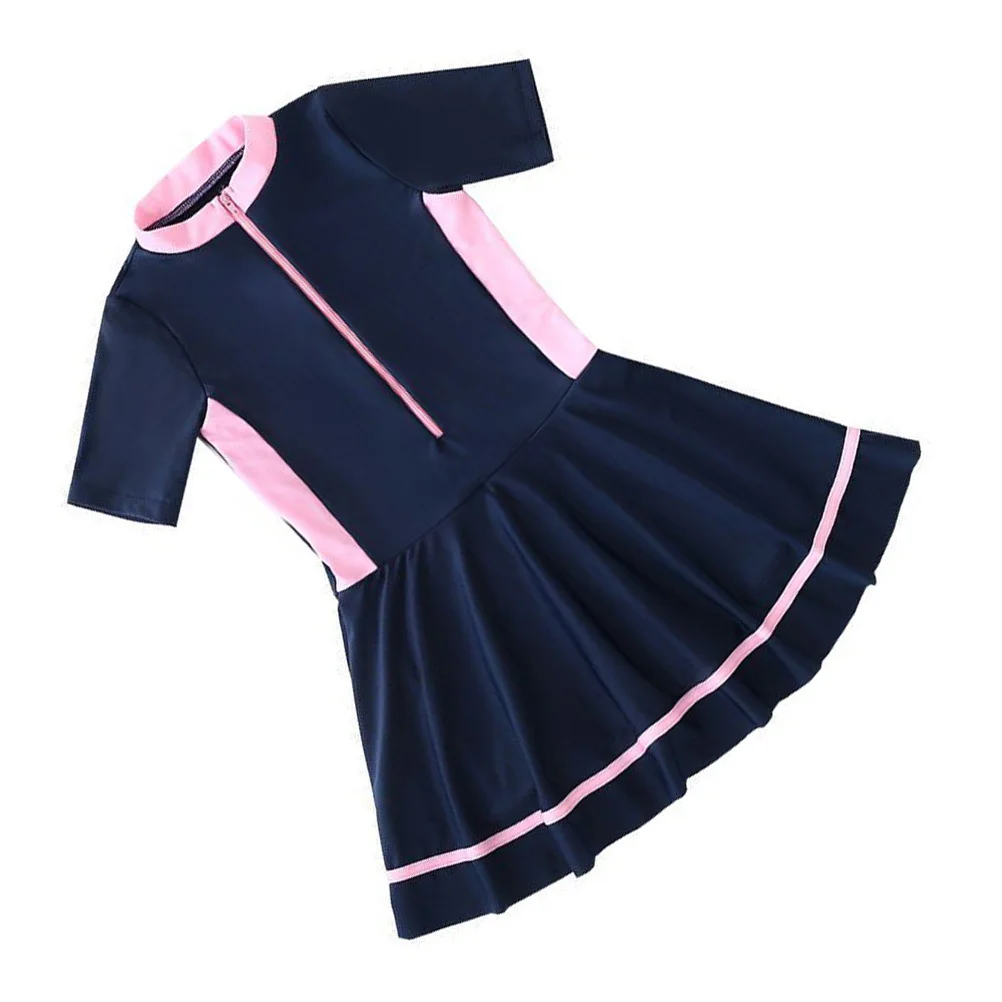 

1Pcs Girls Swimwear One-Piece Skirt Design Comfortable Lightweight Breathable Kids Swimming Suit Summer Swimwear