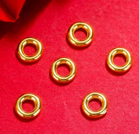 gold24k pure  999 beads pure  spacer for beads  parting slip for jadeite real  stopper