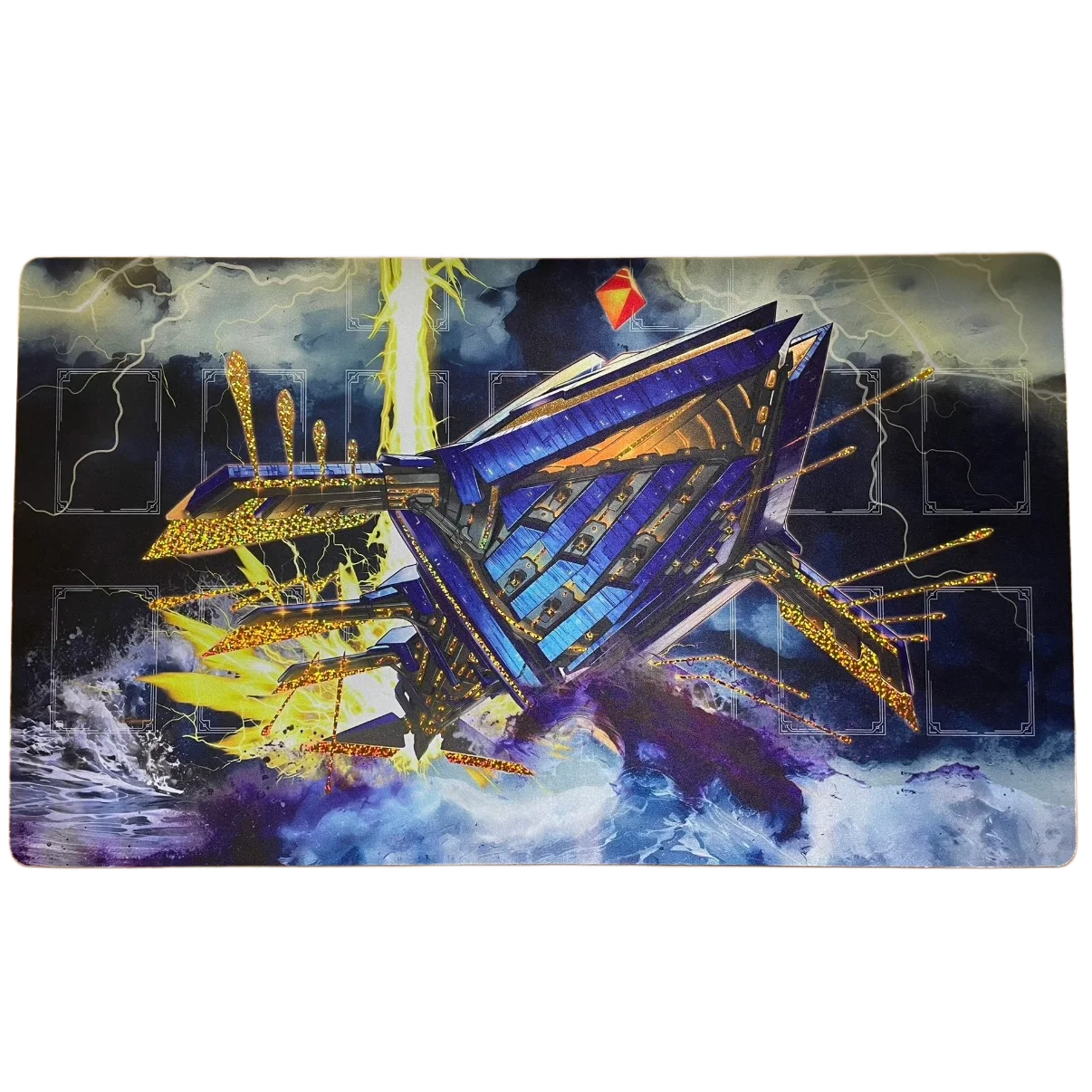 

600x350 мм Yu-Gi-Oh! Enneacraft - Atori.MAR DIY Игровой коврик для карточных игр с золотым блеском, 1.5 мм, без швов, резиновый, для настольных игр