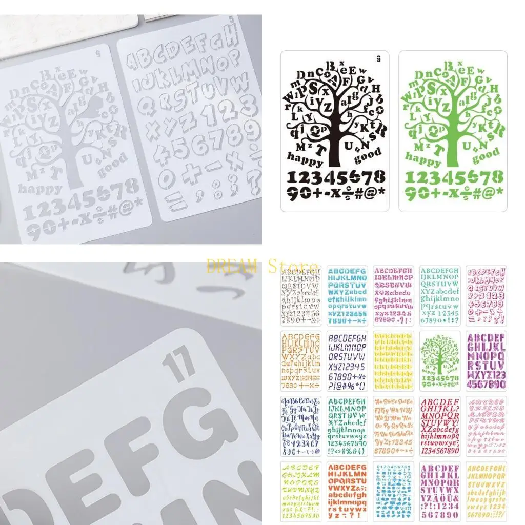 

Упаковка из 20 портативных трафаретов для рисования букв 0-9 цифр, трафареты для рисования «сделай сам», трафарет, лучшая распродажа