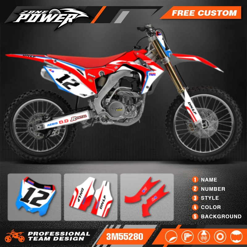 Powerzone Motorcycle Graphic Decal Stickers Kits For Honda CRF450 CRF450R 2013-2016 CRF250 CRF250R 2014 2015 2016 2017 18