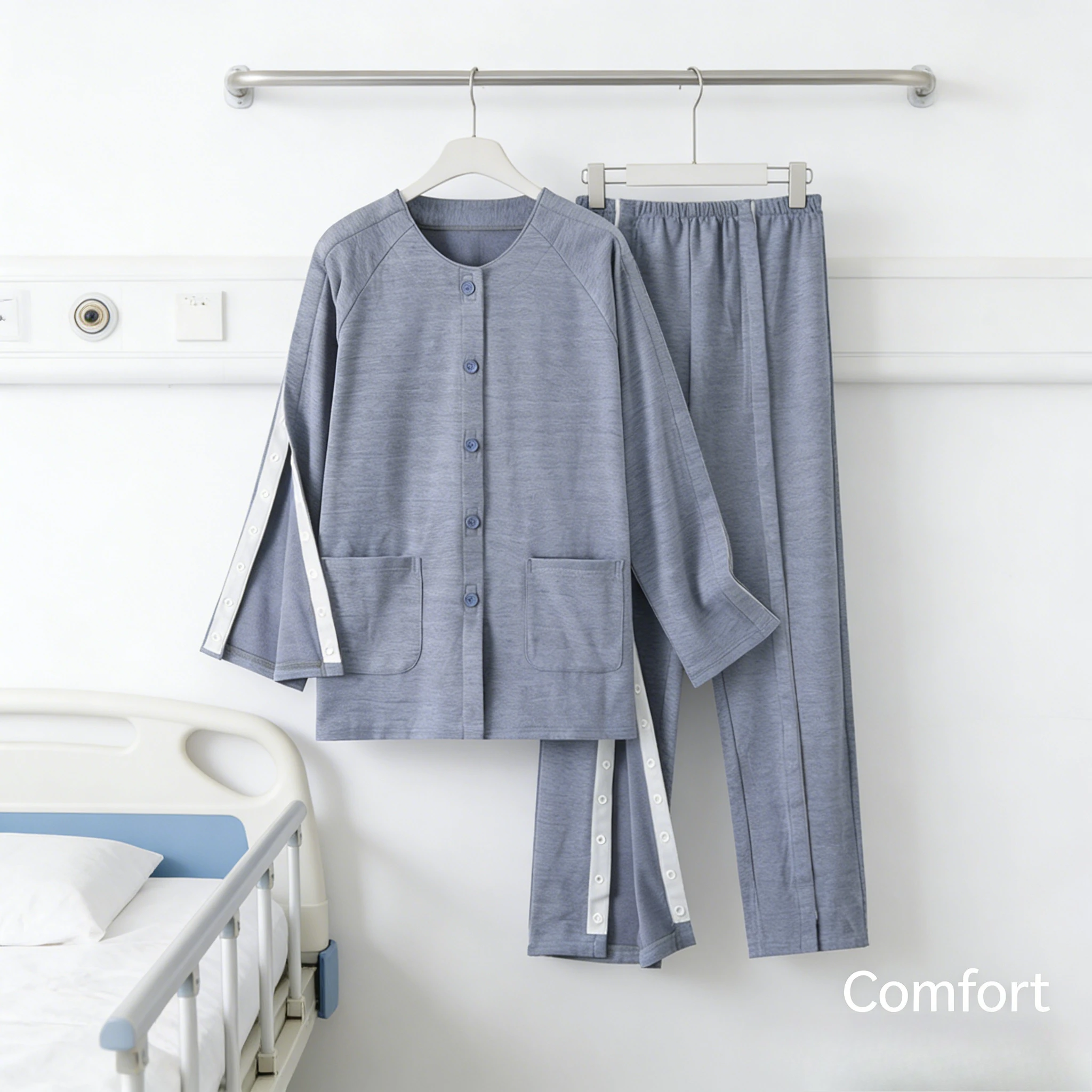 

Утолщенная одежда из дралона для пациентов: легко надевать и снимать, для лежачих пожилых людей, при переломах, для ухода весной, осенью, зимой