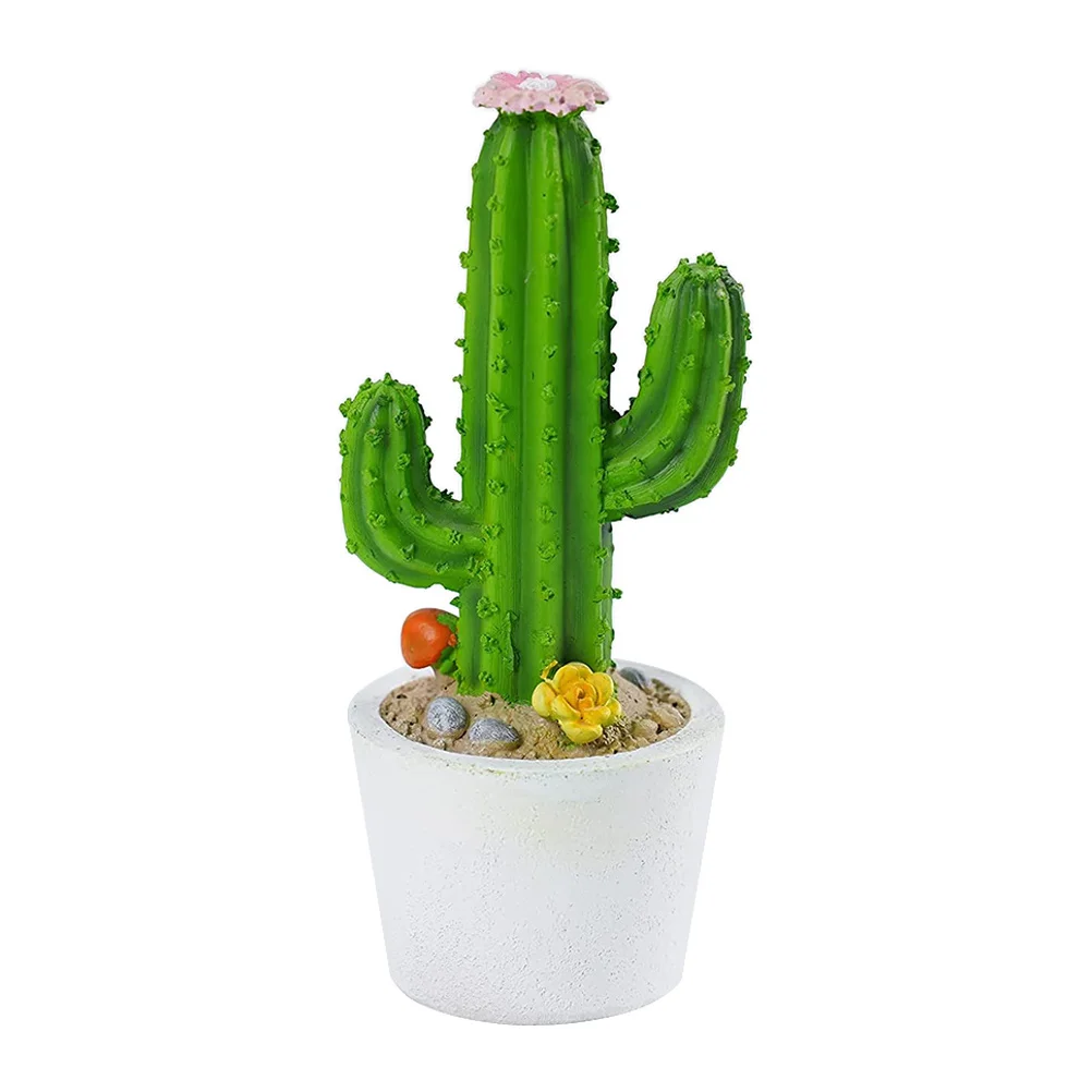 

Artificial Bonsai Realistic Fake Cactus Potted Plant Office Desktop Ornament Simulation Green Plant Home Decor