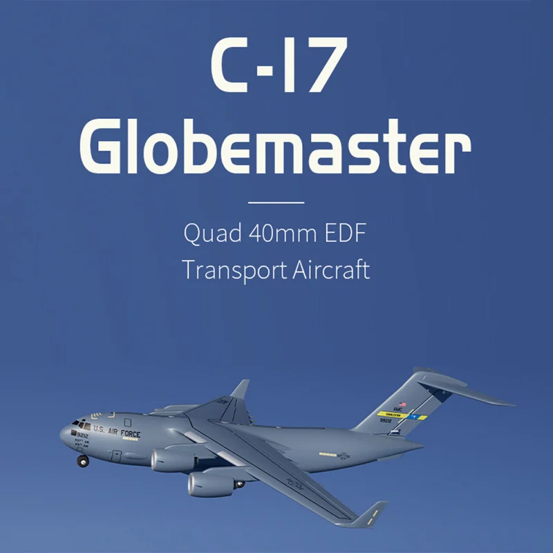 

XFly Model Four-Engine-40mm C17 Transport Aircraft Electric Model Aircraft Power Sound Wave Restore Fixed Wing Fighter Y20