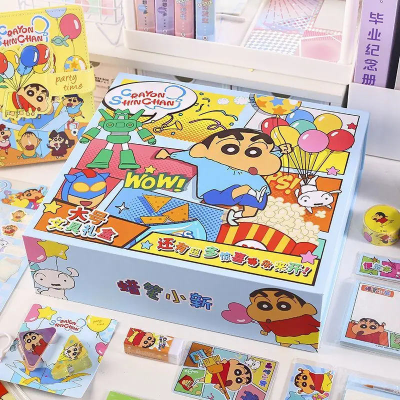 Crayon Shin-chan Large-sized Stationery Gift Box Handwriting Notebook Stickers Creative Student Gift
