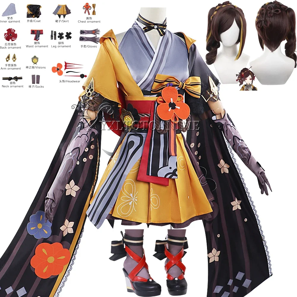 

CosplayChiori Cosplay Costume Genshin Impact Uniform Wig Anime Chinese Style Halloween Chiori Cosplay Suits Costume