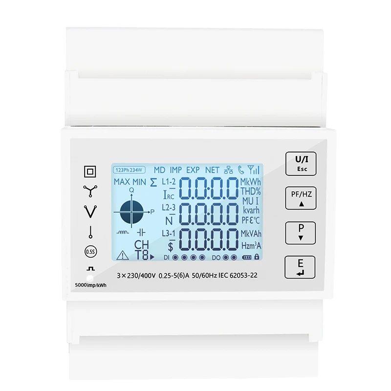 Rail Multi-function Energy Meter Connected Applicable To RS485 Modbus SDM TAC4300 CT