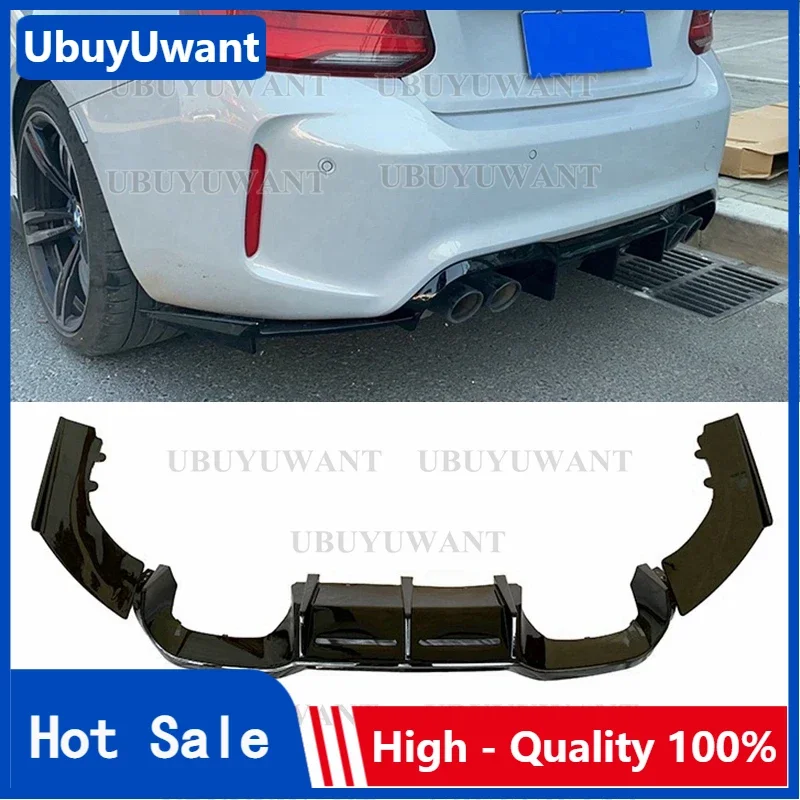 

3 PCS Car Rear Bumper Lip Diffuser Spoiler Side Splitters Apron Flaps For BMW M2 F87 M2C Competion 2016-2020 Rear Diffuser Lip