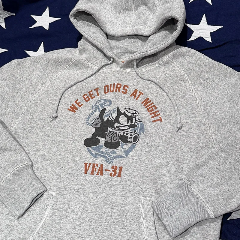 

American Retro Airmail Navy Phillip Fce Hoodie ex Couple Matching Long Sve Sweatirt Spring Autumn Youth Energy