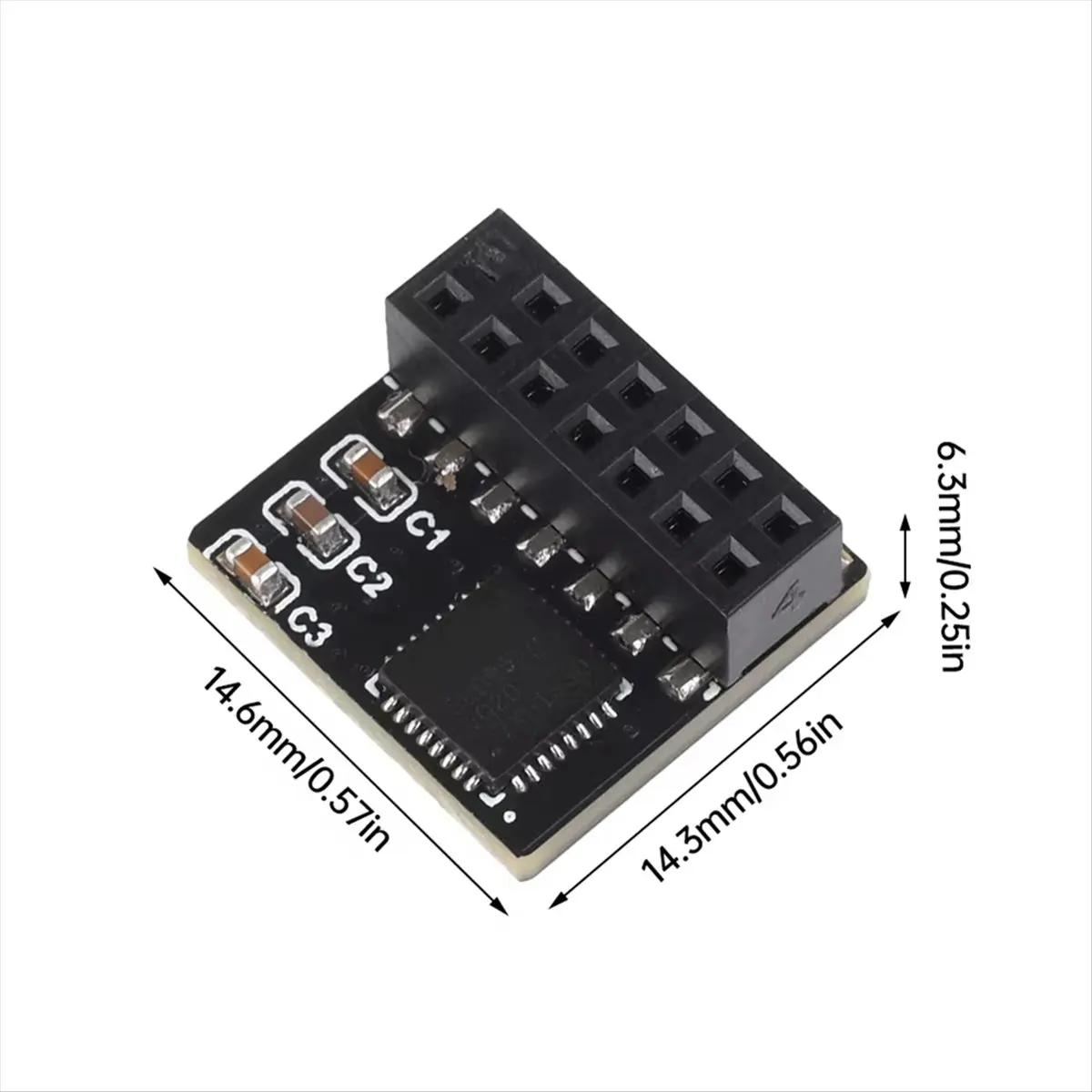 (A32M) TPM 2.0 SPI Parallel Encryption Safety Module 14 Pin SPI Remote Card Board Encryption Security Board for ASUS