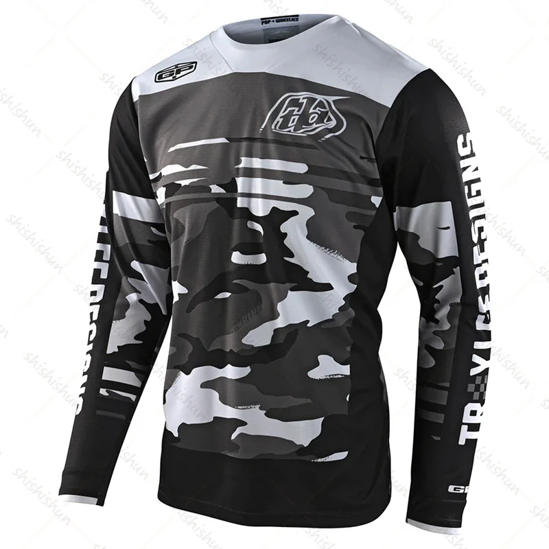 2024 Men\'s Quick Dry Motocross Jersey Downhill Mountain Bike DH Shirt MX Motorcycle Enduro Jersey