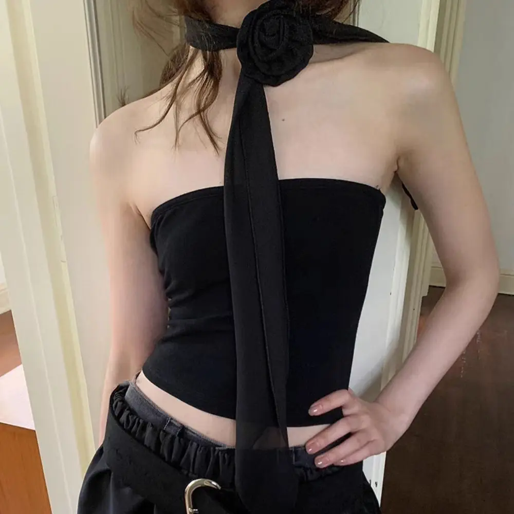 أنيق فاخر وشاح شيفون أنيق متعدد الاستخدامات انفصال روز ديكور وشاح للرقبة العصرية واقية من الشمس الحجاب للنساء الفتيات الهدايا #2