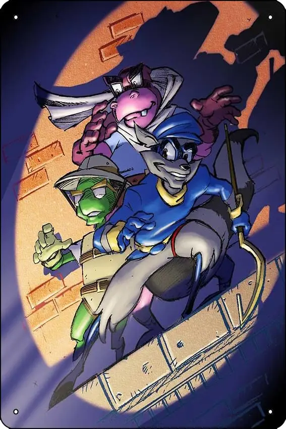 SLY COOPER Poster 8 x 12 Inch Funny Metal Tin Sign Game Room Man Cave Wall Decor