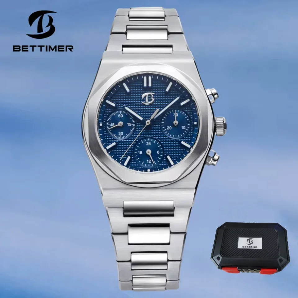 

BETTIMER 2025 Новые мужские механические часы ST1903 Business Luminous BGW-9 B8002 Часы из нержавеющей стали с сапфировым стеклом reloj hombre