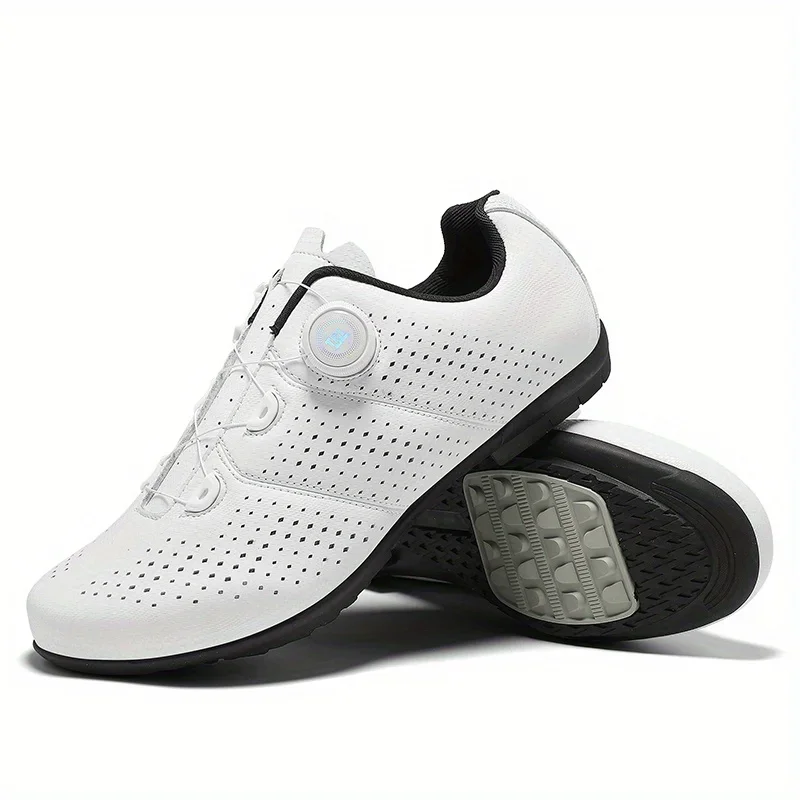 

Cycling Women Mens Breathable Rubber Sole Road Bike Shoes Comfortable Sole Anti Slip for Daily Wear Bicycle Sneakers Black White