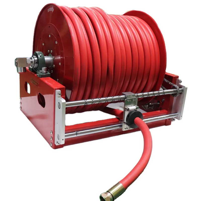 

Portable High Pressure Heavy Duty 1 Inch 100 Meter Motorized Retractable Fuel Water Hose Reel