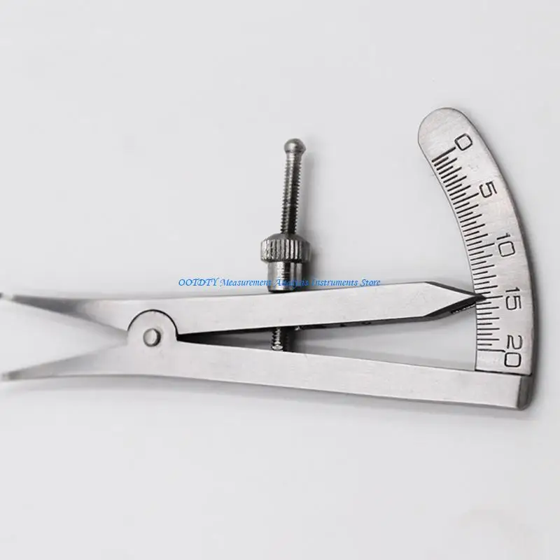 367D Stainless Steel Castroviejo Caliper for Dental 0 to 20 mm Angled 3.25