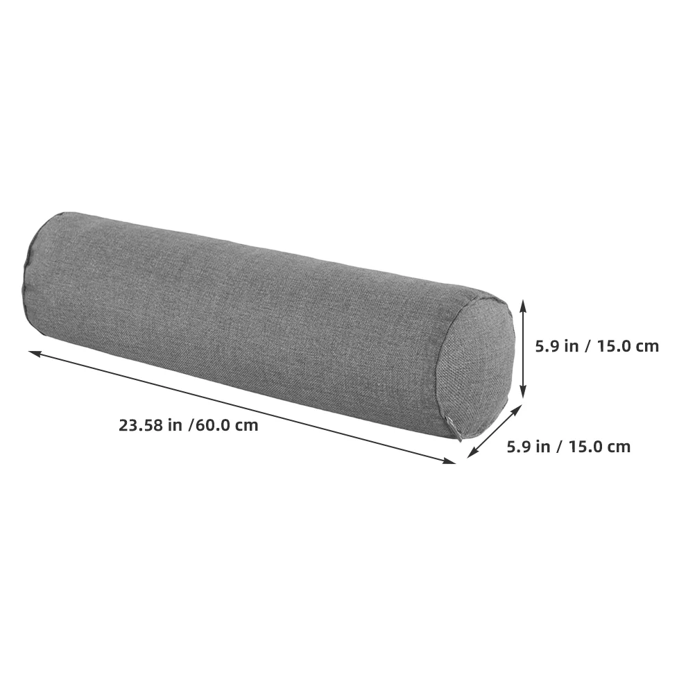 Throw Pillows for Couch Bolster Cylinder Knee Pads Footrest Massage Cover Legs Table Grey Travel