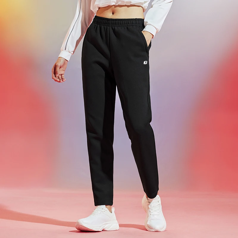 Xtep Trousers Women Comfortable Soft Causal Solid Color Slim Fitting Pants Running Yoga Sports Leggings For Women 877328630054