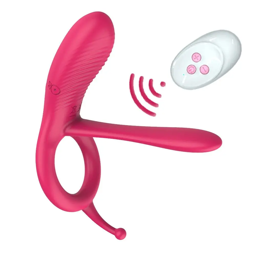  Long Tongue Vibrating Cock Ring for Men Penis Massager 10 Frequency G Point Clitoral Anal Stimulation Erotic Sex Toy for Adult view 5