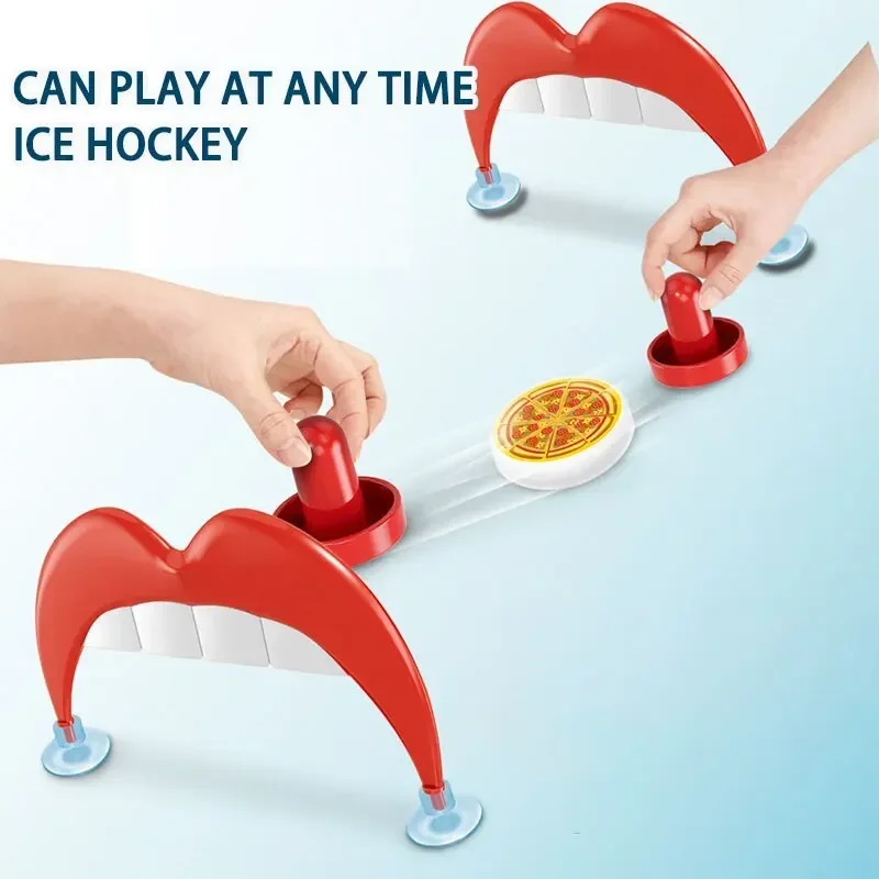 

Desktop Pizza Ice Hockey Toy Chessboard Game, Educate Parent -Child Interactive Game, Suitable for Family Gatherings