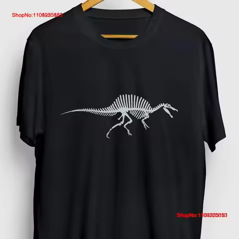 Palaeontologist Funny Dinosaur tee T Shirt Spinosaurus Skeleton Youth vintage Washed designer clothes Comfortable Stretched