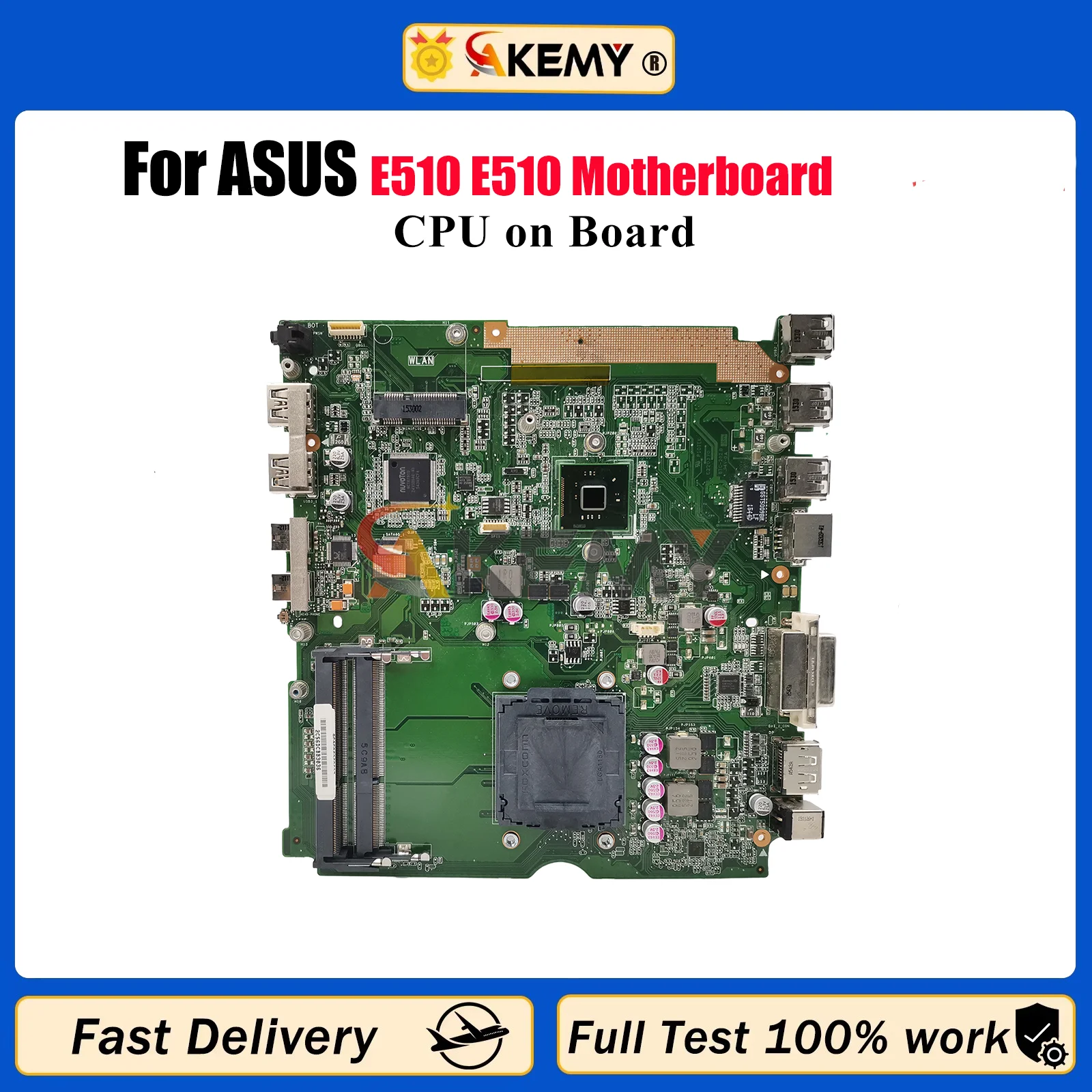 

E510 Laptop Motherboard For ASUS EeeBook E510 E510 Notebook Mainboard With CPU 100% tests OK fast shipping High quality