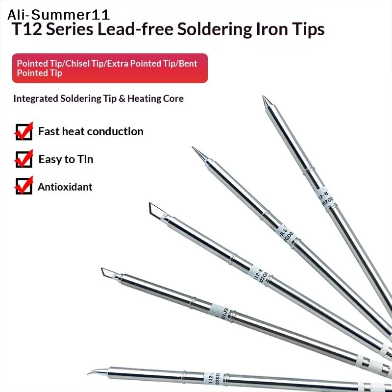 

【S11】T12 I ILS J02 JL02 K KU Soldering Iron Tips For Hakko Fx951 DIY T12 Electric Soldering Iron Station Welding Tools