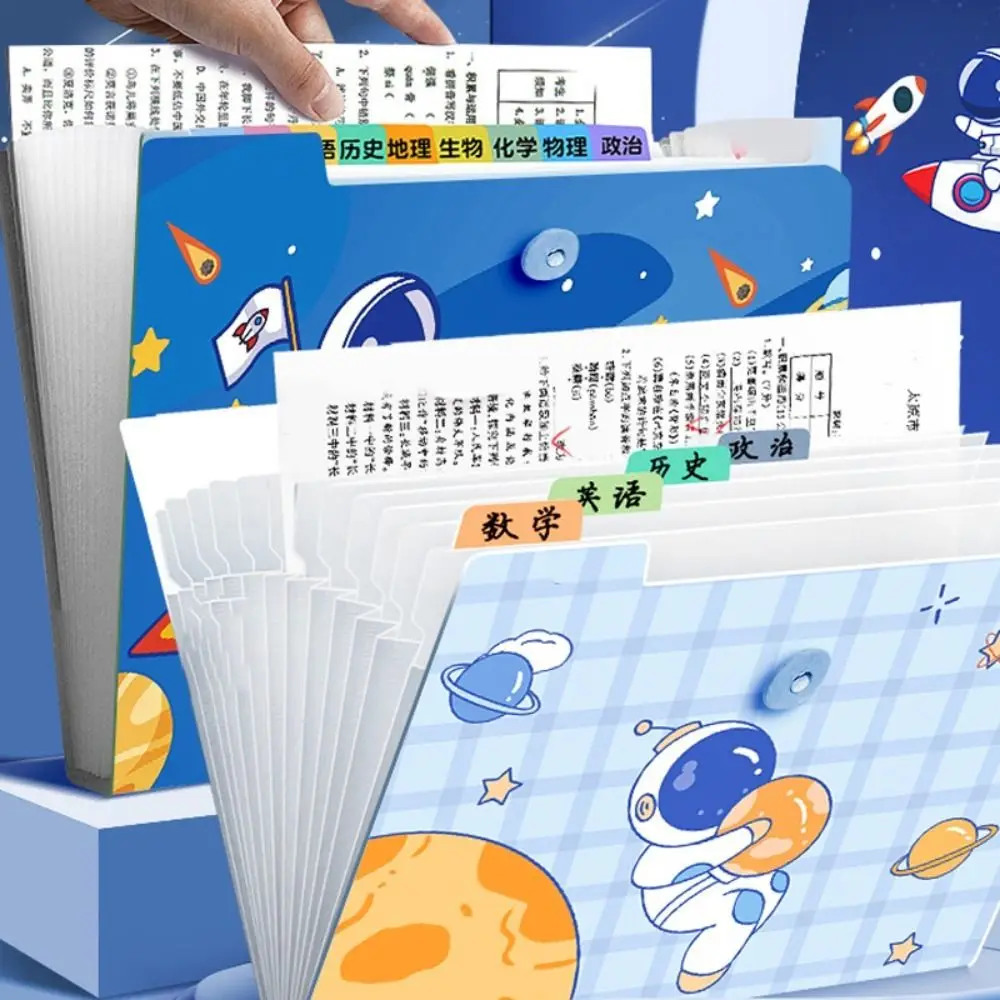 8 Rasters A4 Bestandsmap A4 Multi-Layer Test Papier Opslagmap Cartoon Transparante Accordiaan Organisator Documenten