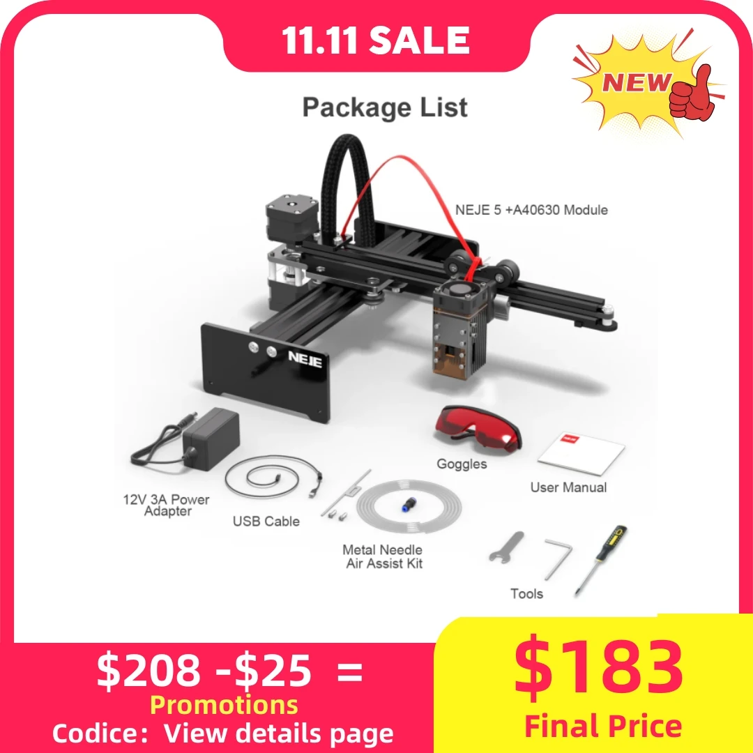 New Arrival Wood Router - 2024 Upgraded NEJE 5 A40630/N30820 Laser Engraving and Cutting Machine