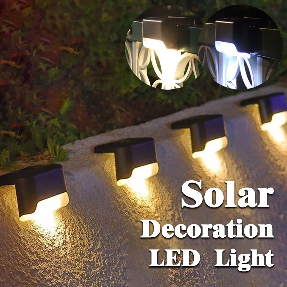 Luces solares LED para exteriores, lámpara de pared impermeable con energía Solar, decoración de jardín, escaleras, valla, balcón, luz Solar, luz nocturna pequeña