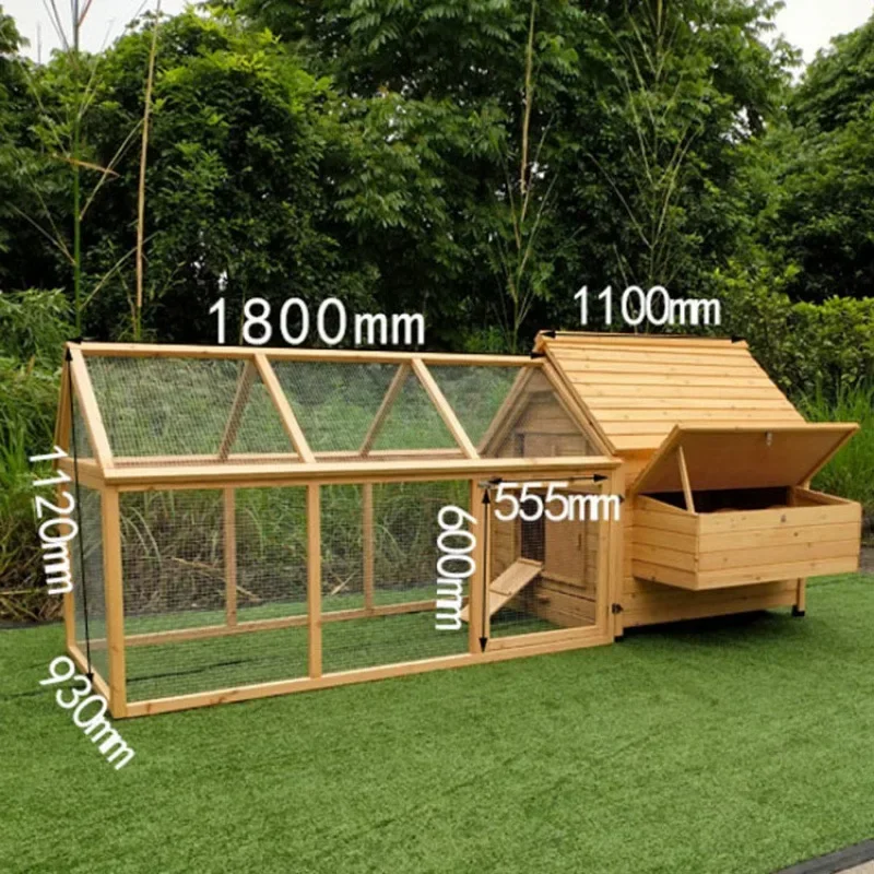 Outdoor Waterproof Wood Poultry Cages Garden Home Wood Animal Pet Cages Large Rabbit Cage Hen Run Chicken House Cage Coop