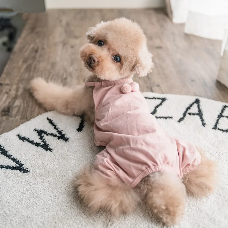 Summer Dog Clothes Jumpsuit Cute Pets Rompers Overalls Pants Pomeranian Shih Tzu Maltese Poodle York Apparel Dog Dress Clothing