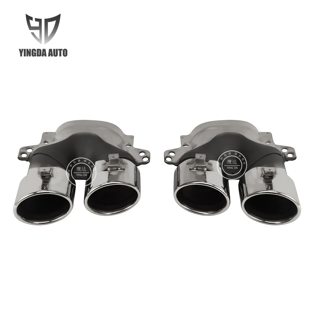 

Наконечники выхлопных труб (глушители) для Mercedes-Benz C-класса W205, устойчивые к коррозии, для тюнинга C43 2019+