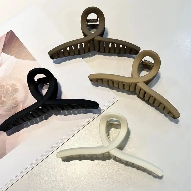 1/2/4Pcs Women Hair Claw Clip Cross Matte Hairpin Fashion Hairgrips Large Hair Claw Crab Clips Girls Korean Hair Accessories
