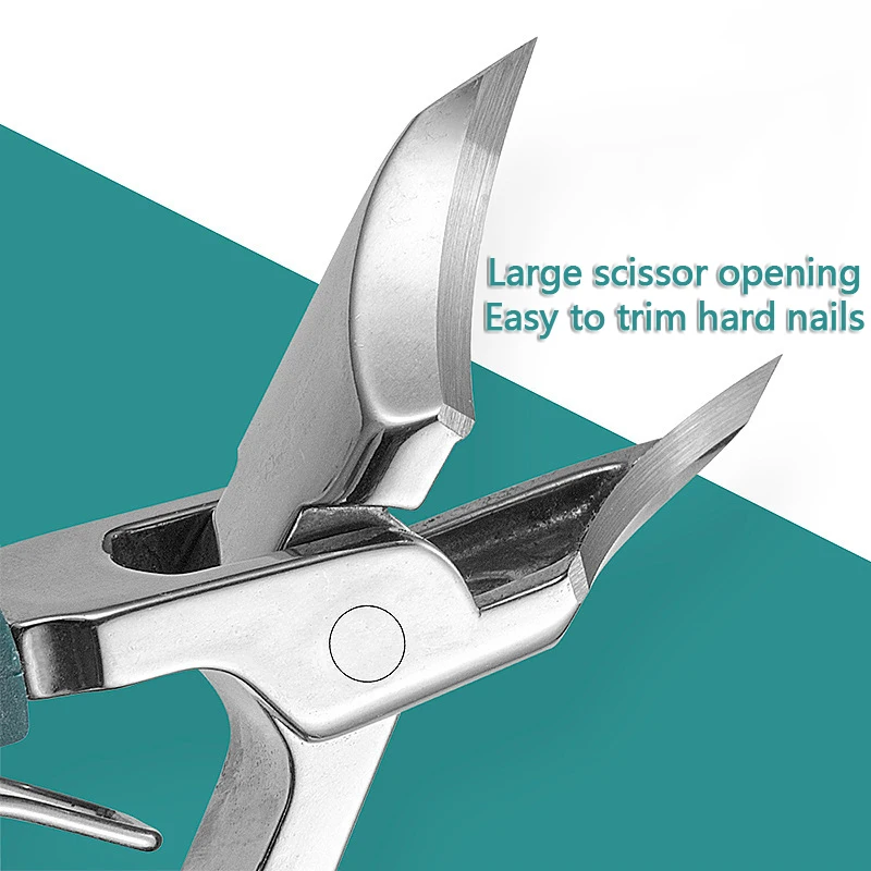 Large Opening Pointed Fine Beveled Mouth Nail Clippers High-Grade Anti-Splash Nail Clippers Eagle Beak  Thick Toenail