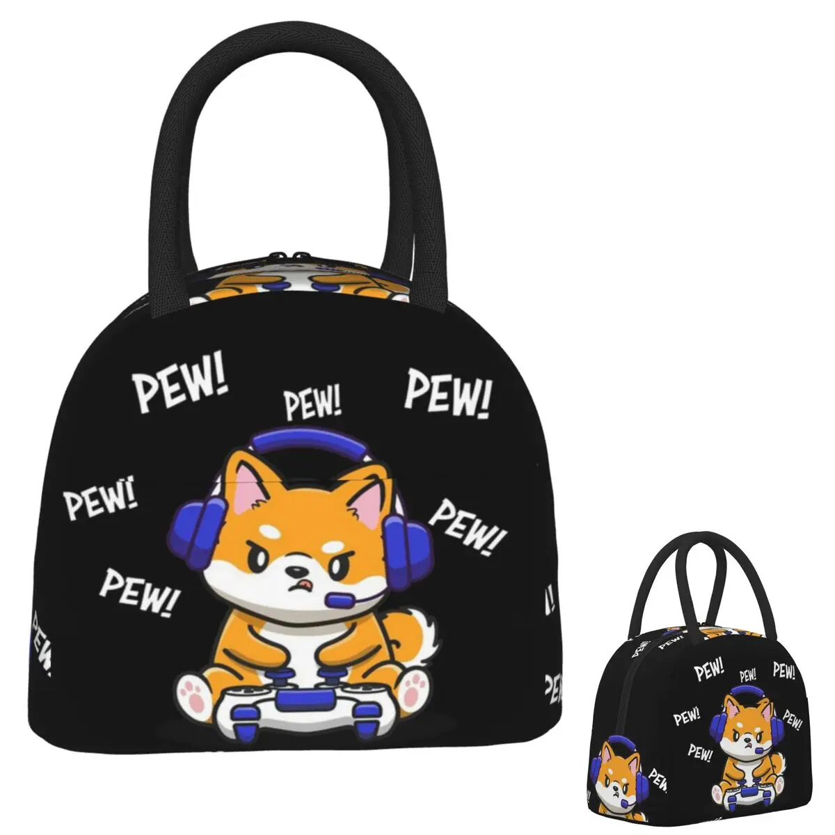 

Изолированная сумка для обеда Shiba Inu для женщин и детей, портативные коробки для еды, термосумка для ланча