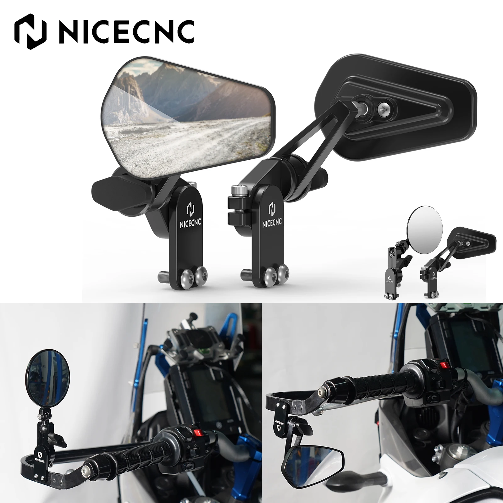 

Rearview Mirrors Quick Flip For KTM Enduro Adventure BMW Yamaha Honda Suzuki Kawasaki Ducati Triumph GasGas Universal Hand Guard