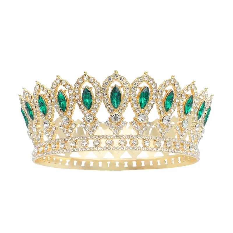 Fashion Gold Silver Color Tiaras And Crowns Crystal Rhinestone Princess Queen Diadems For Bride Women Wedding Hair Accessories